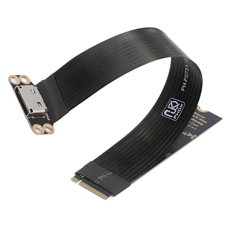 Chenyang Oculink SFF-8612 to PCI-E 4.0 NVME M.2 M-Key Host Ribbon Flex Extension Cable Adapter Support 2230/2242/2260/2280 for External Graphics Card & SSD - Image 1